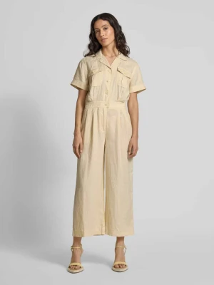 Kamizelka z lnu z kołnierzem z połami model ‘FABRICIA’ Lauren Ralph Lauren