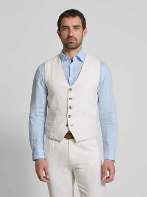 Kamizelka z mieszanki bawełny i lnu z listwą guzikową lindbergh