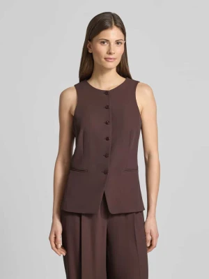 Kamizelka z okrągłym dekoltem i kieszeniami z wypustkami V by Vera Mont