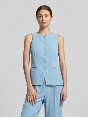 Kamizelka z okrągłym dekoltem i kieszeniami z wypustkami V by Vera Mont