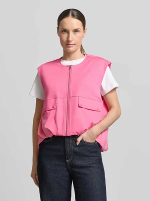 Kamizelka z okrągłym dekoltem i zamkiem błyskawicznym Ichi