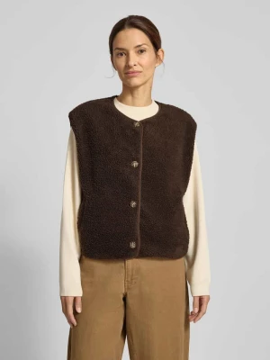 Kamizelka z polaru z listwą guzikową model ‘Mariko’ NEO NOIR