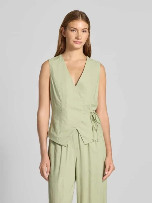 Kamizelka z wiskozy z dekoltem w serek model ‘Emelie’ LeGer by Lena Gercke