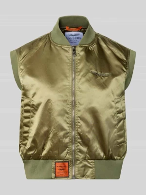Kamizelka z zamkiem błyskawicznym i detal z logo Original Bombers