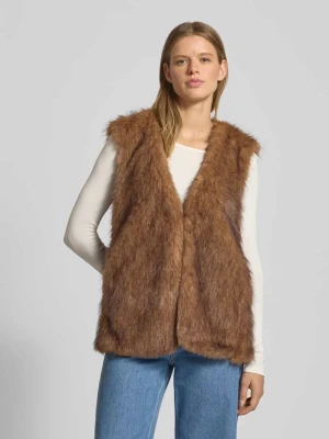 Kamizelka ze sztucznego futra o kroju regular fit z zapięciem na haftkę model ‘DAWN’ Only