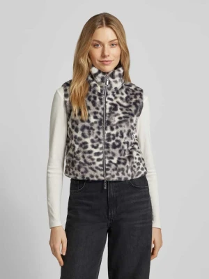 Kamizelka ze sztucznego futra z dwustronnym zamkiem błyskawicznym monari