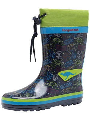 Kangaroos Kalosze "K-Summerrain" w kolorze granatowo-zielonym rozmiar: 24