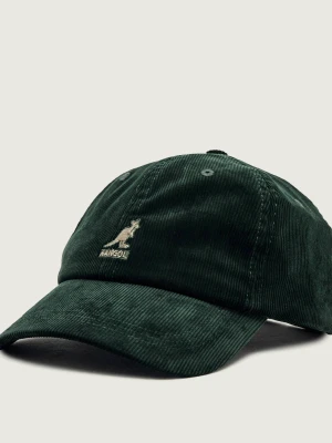 KANGOL Bejsbolówka | sztruks butelkowa zieleń