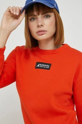 Kangol bluza damska kolor pomarańczowy z aplikacją