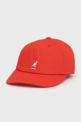 Kangol czapka bawełniana kolor czerwony z aplikacją K5165HT.CG637-CG637