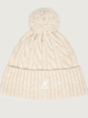 KANGOL Czapka PomPom | z dodatkiem wełny beżowy