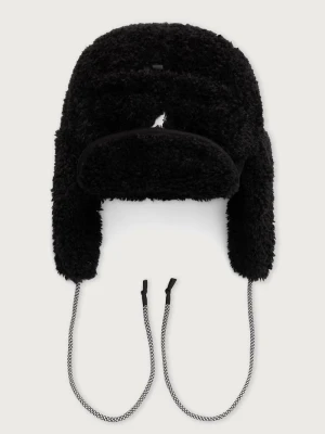 Kangol czapka uszatka FAUX SHEARLING UTILITY FLAP czarny