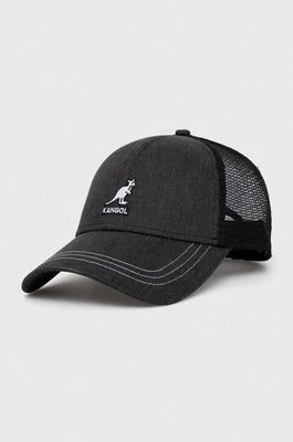 Kangol czapka z daszkiem kolor czarny gładka