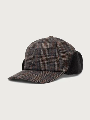 Kangol czapka z daszkiem męska z wełną PLAID EARFLAPS BASEBALL szary
