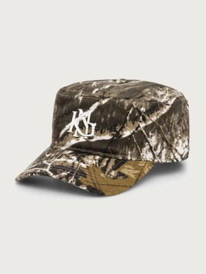 Kangol czapka z daszkiem z bawełną INTERLOCK PILLBOX zielony