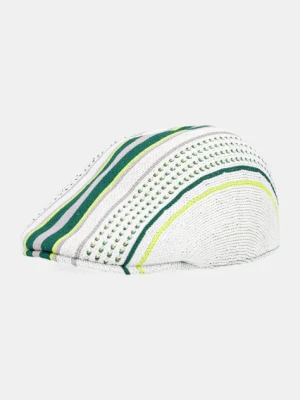 Kangol kaszkiet CLUBHOUSE STRIPE 507 męski kolor zielony K3748.WM193