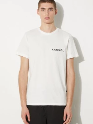 Kangol t-shirt bawełniany Heritage Basic kolor biały z nadrukiem KLHB003-OFFWHITE