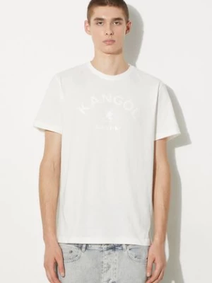 Kangol t-shirt bawełniany kolor biały z nadrukiem KLHB002-OFFWHITE