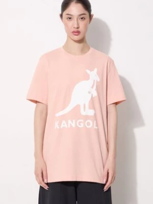 Kangol t-shirt bawełniany kolor różowy KLEU005.D-116