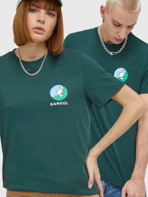 Kangol t-shirt bawełniany turkusowy
