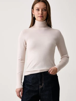Kaos golf damski wełniany beżowy