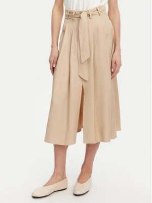 KAOS Spódnica midi RP1CO037 Beżowy Regular Fit