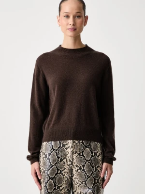 Kaos sweter damski kaszmirowy brązowy