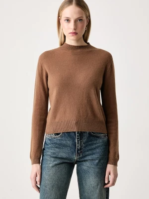 Kaos sweter damski kaszmirowy brązowy