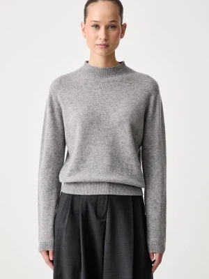 Kaos sweter damski kaszmirowy szary