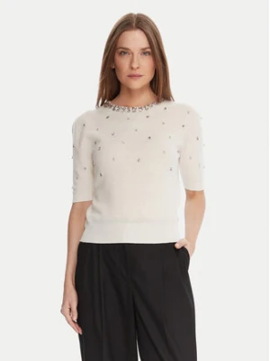 KAOS Sweter RI1KT021 Écru Regular Fit Kremowy