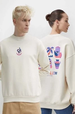 Kaotiko bluza bawełniana kolor beżowy z nadrukiem
