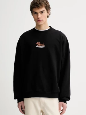 Kaotiko bluza bawełniana kolor czarny z aplikacją AR051-01-G002