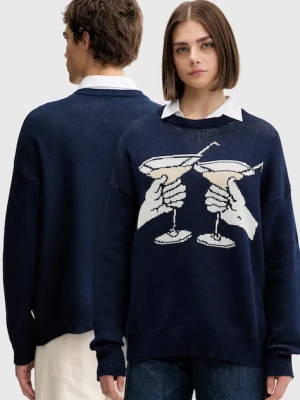 Kaotiko sweter bawełniany kolor granatowy AR015-01-E002