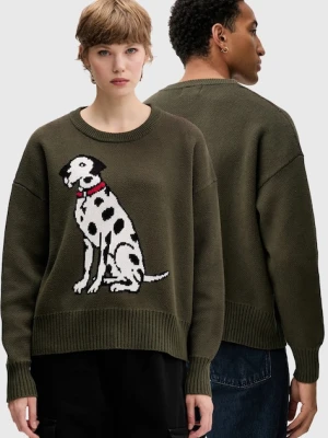 Kaotiko sweter bawełniany kolor zielony ciepły AR017-01-E002