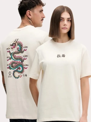 Kaotiko t-shirt bawełniany kolor beżowy wzorzysty AR072-01S-G002