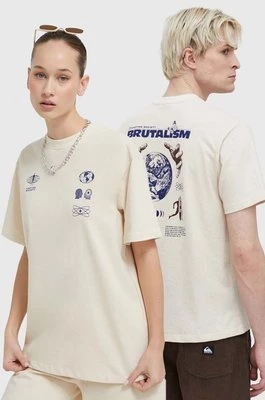 Kaotiko t-shirt bawełniany kolor beżowy z nadrukiem