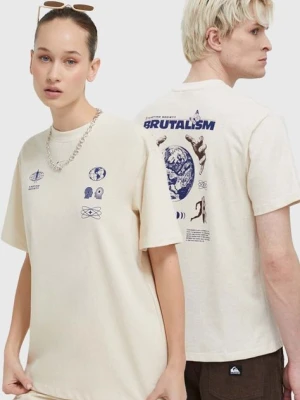 Kaotiko t-shirt bawełniany kolor beżowy z nadrukiem