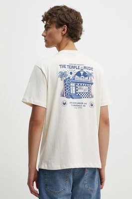 Kaotiko t-shirt bawełniany kolor beżowy z nadrukiem AP059-01S-G002