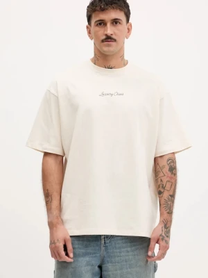 Kaotiko t-shirt bawełniany kolor beżowy z nadrukiem AR017-01S-G002
