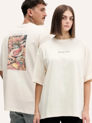 Kaotiko t-shirt bawełniany kolor beżowy z nadrukiem AR017-01S-G002