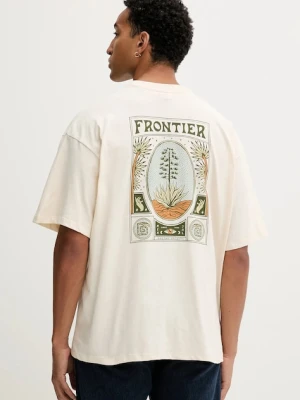 Kaotiko t-shirt bawełniany kolor beżowy z nadrukiem AR059-01S-G002