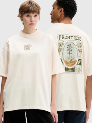 Kaotiko t-shirt bawełniany kolor beżowy z nadrukiem AR059-01S-G002