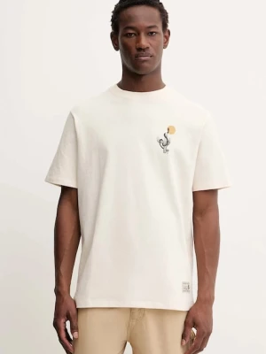 Kaotiko t-shirt bawełniany kolor beżowy z nadrukiem AR064-01S-G002