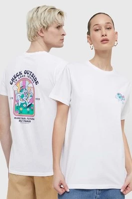 Kaotiko t-shirt bawełniany kolor biały z nadrukiem