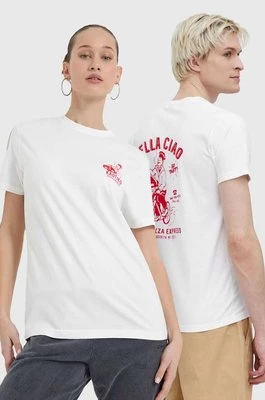 Kaotiko t-shirt bawełniany kolor biały z nadrukiem