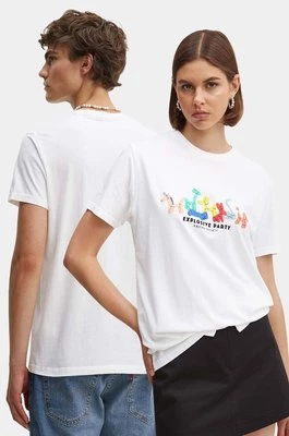 Kaotiko t-shirt bawełniany kolor biały z nadrukiem AP013-01-G002