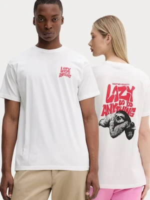 Kaotiko t-shirt bawełniany kolor biały z nadrukiem AQ004-01-G002