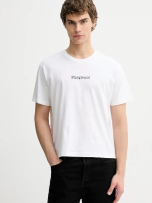 Kaotiko t-shirt bawełniany kolor biały z nadrukiem AR009-01-M002