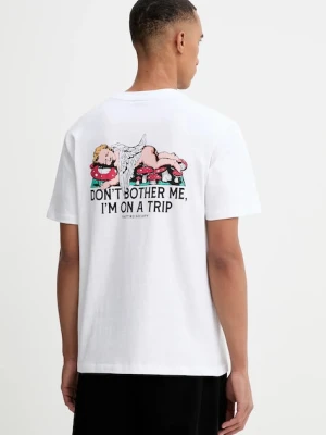 Kaotiko t-shirt bawełniany kolor biały z nadrukiem AR011-01S-G002