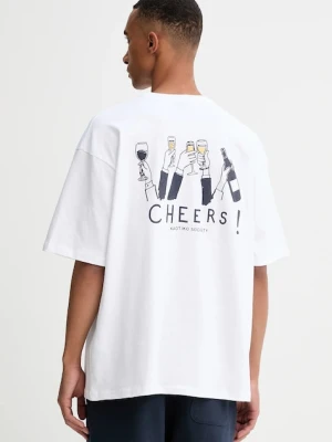 Kaotiko t-shirt bawełniany kolor biały z nadrukiem AR025-01S-G002
